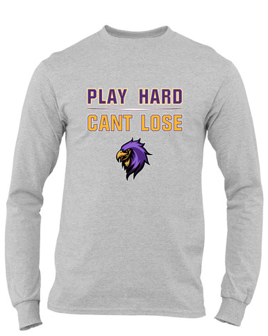 Monroe Falcons Sideview Play Hard, Can't Lose Men's LS T-Shirt