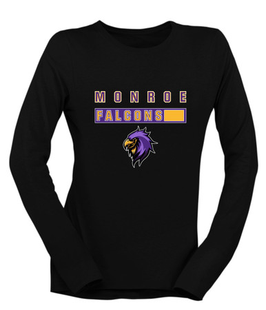 Monroe Falcons Sideview Mascot #7 Women's Premium LS T-Shirt
