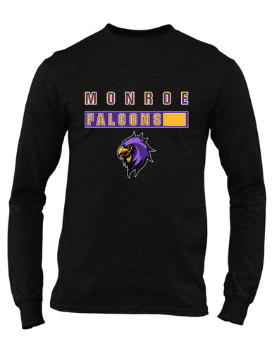 Monroe Falcons Sideview Mascot #7 Men's Premium LS T-Shirt