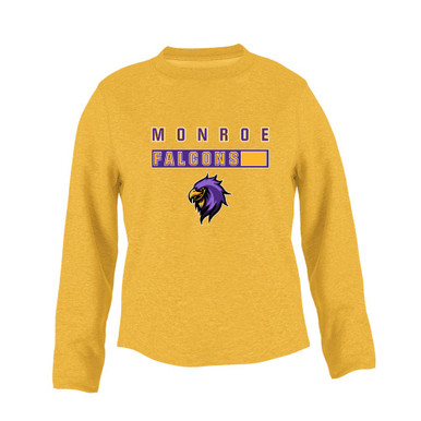 Monroe Falcons Sideview Mascot #7 Women's Sweatshirt