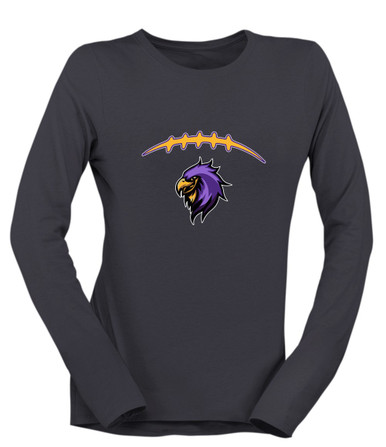 Monroe Falcons Sideview Football #2 Women's Premium LS T-Shirt