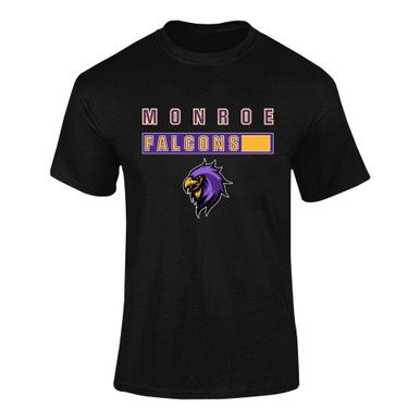Monroe Falcons Sideview Mascot #7 Men's SS T-Shirt