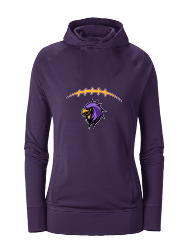 Monroe Falcons Sideview Football #2 Women's Hoodie