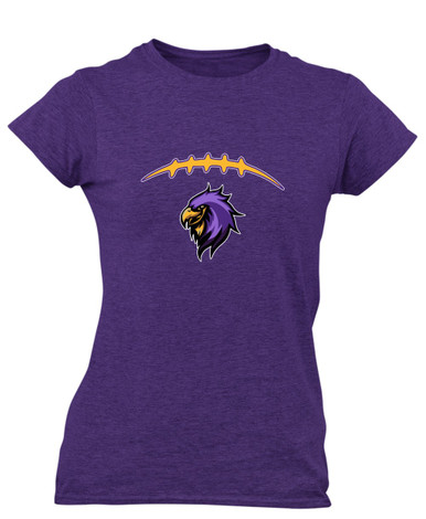 Monroe Falcons Sideview Football #2 Women's SS T-Shirt
