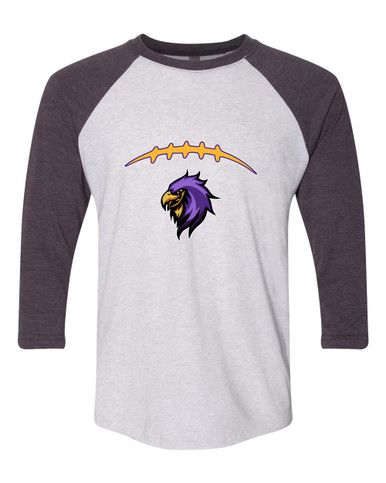 Monroe Falcons Sideview Football #2 Men's Baseball T-Shirt