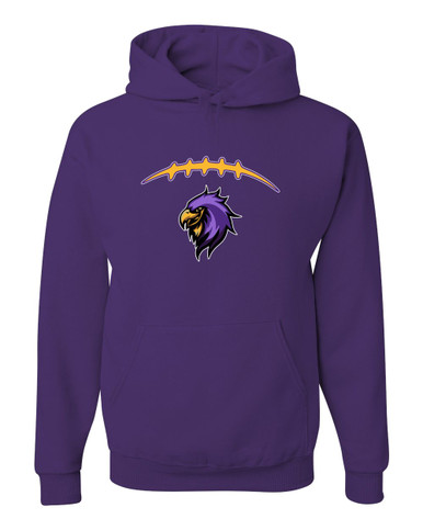 Monroe Falcons Sideview Football #2 Men's Premium Hoodie