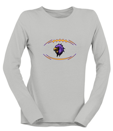 Monroe Falcons Sideview Football #3 Women's Premium LS T-Shirt
