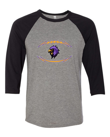 Monroe Falcons Sideview Football #3 Men's Baseball T-Shirt