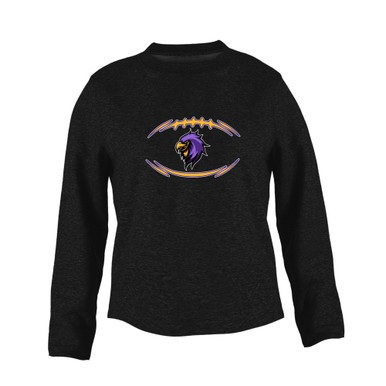 Monroe Falcons Sideview Football #3 Women's Sweatshirt