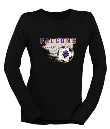 Monroe Falcons Sideview Soccer #2 Women's Premium LS T-Shirt