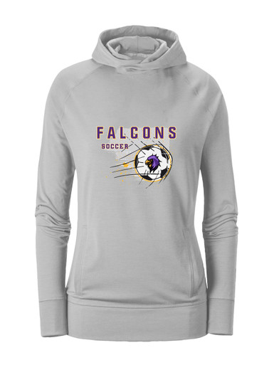 Monroe Falcons Sideview Soccer #2 Women's Hoodie