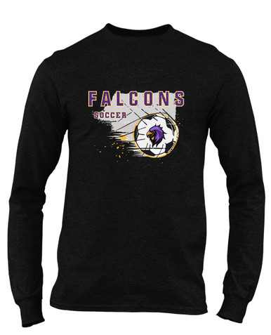 Monroe Falcons Sideview Soccer #2 Men's Premium LS T-Shirt