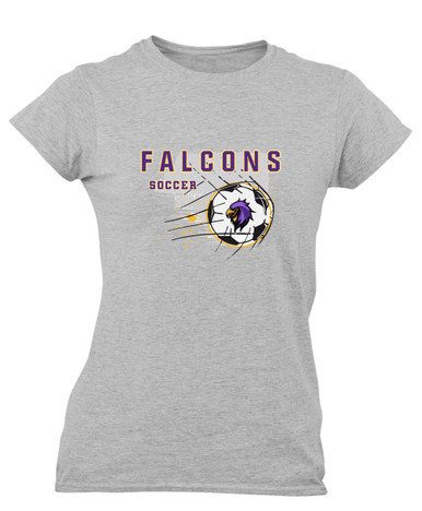 Monroe Falcons Sideview Soccer #2 Women's SS T-Shirt