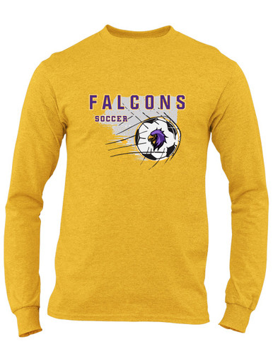 Monroe Falcons Sideview Soccer #2 Men's LS T-Shirt