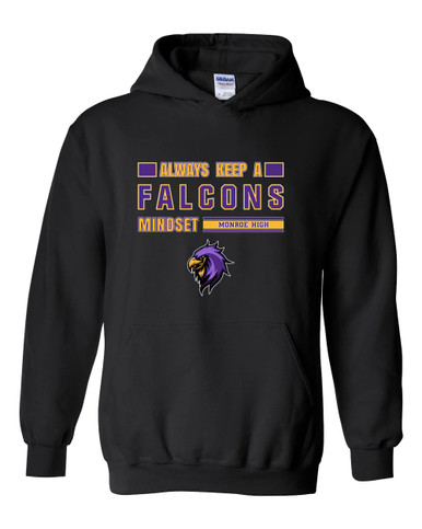 Monroe Falcons Sideview Mindset Men's Hoodie