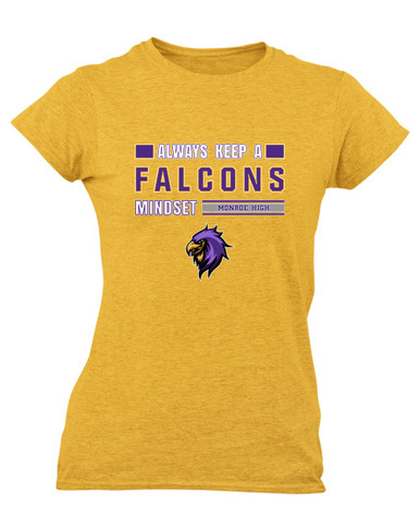 Monroe Falcons Sideview Mindset Women's SS T-Shirt