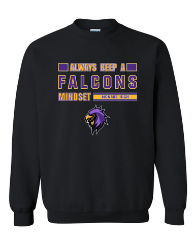 Monroe Falcons Sideview Mindset Men's Sweatshirt