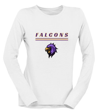 Monroe Falcons Sideview Mascot #8 Women's Premium LS T-Shirt