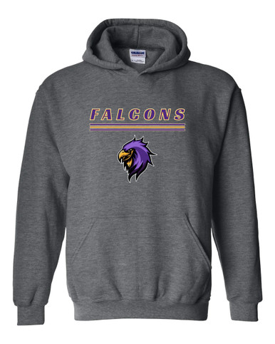 Monroe Falcons Sideview Mascot #8 Men's Hoodie