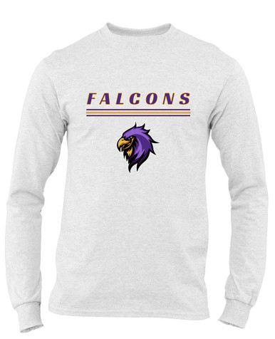 Monroe Falcons Sideview Mascot #8 Men's Premium LS T-Shirt