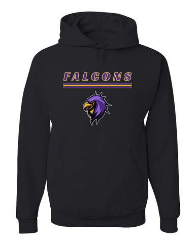 Monroe Falcons Sideview Mascot #8 Men's Premium Hoodie