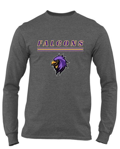 Monroe Falcons Sideview Mascot #8 Men's LS T-Shirt