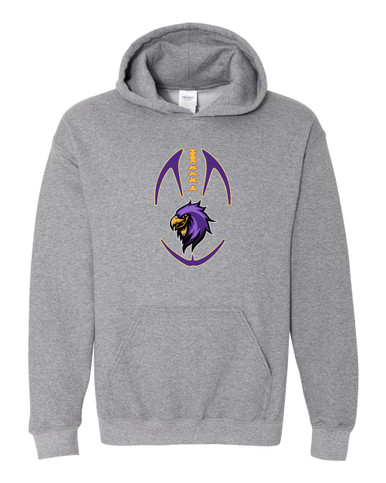 Monroe Falcons Sideview Football #4 Men's Hoodie