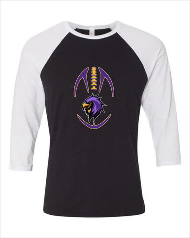 Monroe Falcons Sideview Football #4 Men's Baseball T-Shirt