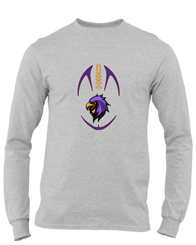 Monroe Falcons Sideview Football #4 Men's LS T-Shirt