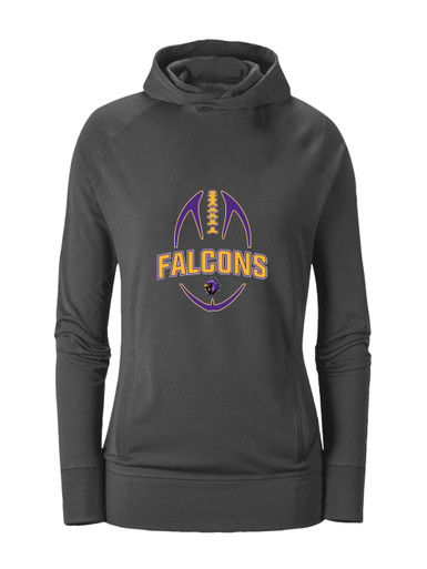 Monroe Falcons Sideview Football #5 Women's Hoodie