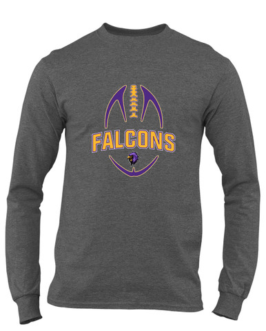 Monroe Falcons Sideview Football #5 Men's Premium LS T-Shirt