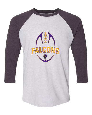 Monroe Falcons Sideview Football #5 Men's Baseball T-Shirt