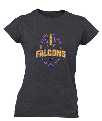 Monroe Falcons Sideview Football #5 Women's SS T-Shirt