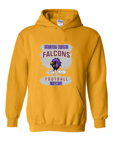 Monroe Falcons Sideview Football #6 Men's Hoodie