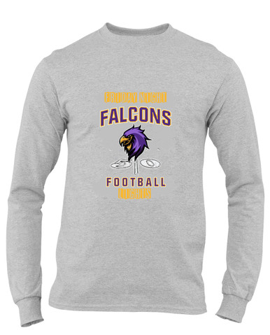 Monroe Falcons Sideview Football #6 Men's Premium LS T-Shirt