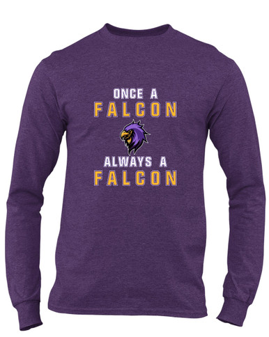 Monroe Falcons Sideview Once A Men's LS T-Shirt