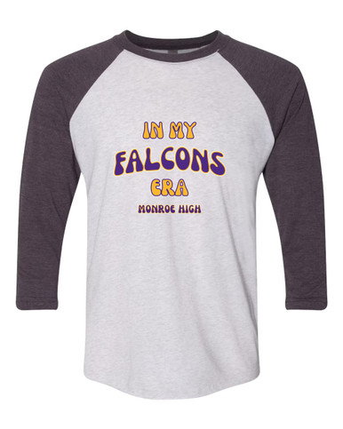 Monroe Falcons Sideview Era #2 Women's Baseball T-Shirt