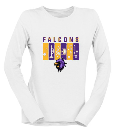Monroe Falcons Sideview Band # 2 Women's Premium LS T-Shirt