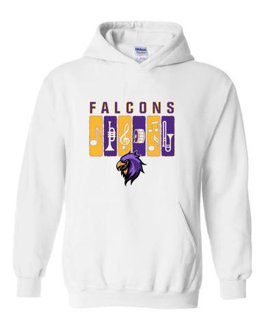Monroe Falcons Sideview Band # 2 Men's Hoodie