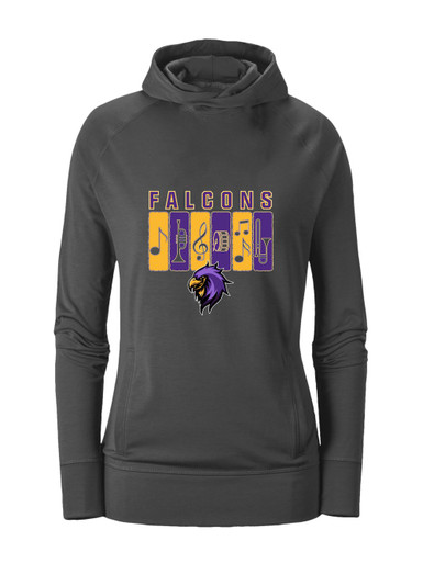 Monroe Falcons Sideview Band # 2 Women's Hoodie