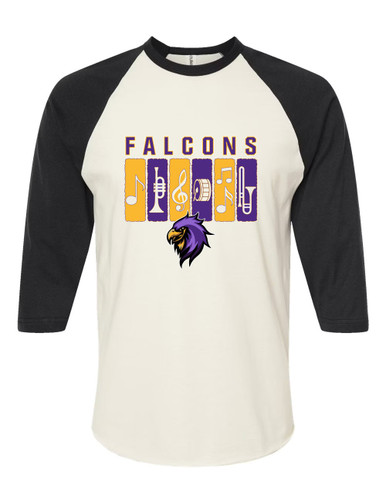 Monroe Falcons Sideview Band # 2 Men's Baseball T-Shirt