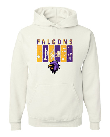 Monroe Falcons Sideview Band # 2 Men's Premium Hoodie