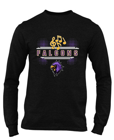 Monroe Falcons Sideview Band # 3 Men's Premium LS T-Shirt