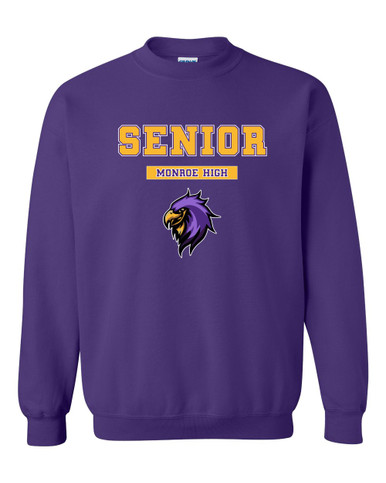 Monroe Falcons Sideview Senior #2 Men's Sweatshirt