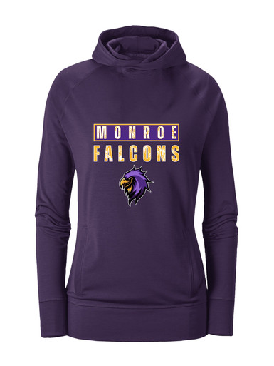 Monroe Falcons Sideview Mascot #9 Women's Hoodie