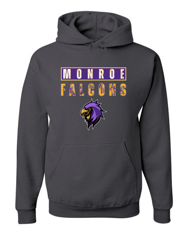 Monroe Falcons Sideview Mascot #9 Men's Premium Hoodie