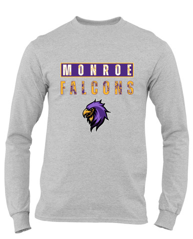 Monroe Falcons Sideview Mascot #9 Men's Premium LS T-Shirt