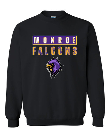 Monroe Falcons Sideview Mascot #9 Men's Sweatshirt