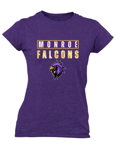 Monroe Falcons Sideview Mascot #9 Women's Premium SS T-Shirt