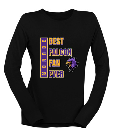 Monroe Falcons Sideview Best Falcon Fan Women's Premium LS T-Shirt